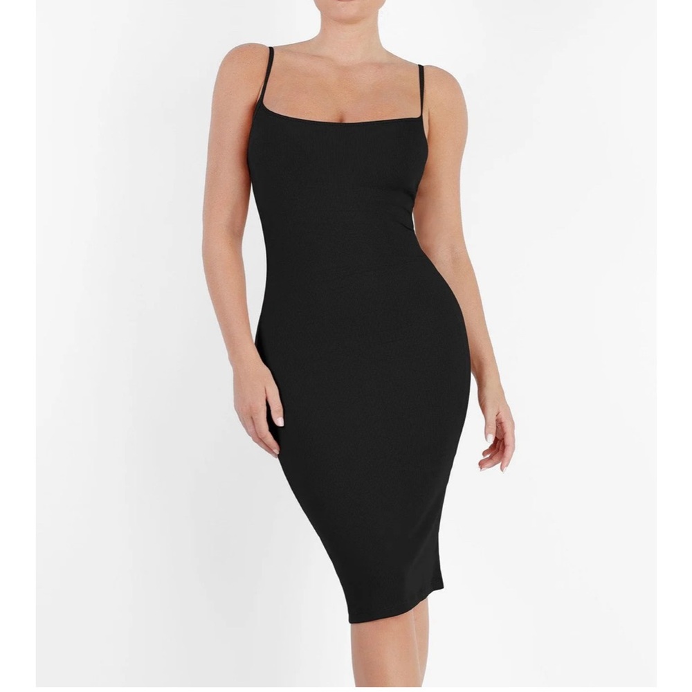 POPILUSH The Shapewear Dress Slip Midi black